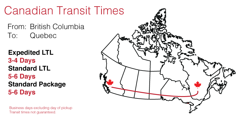 bc to Quebec transit